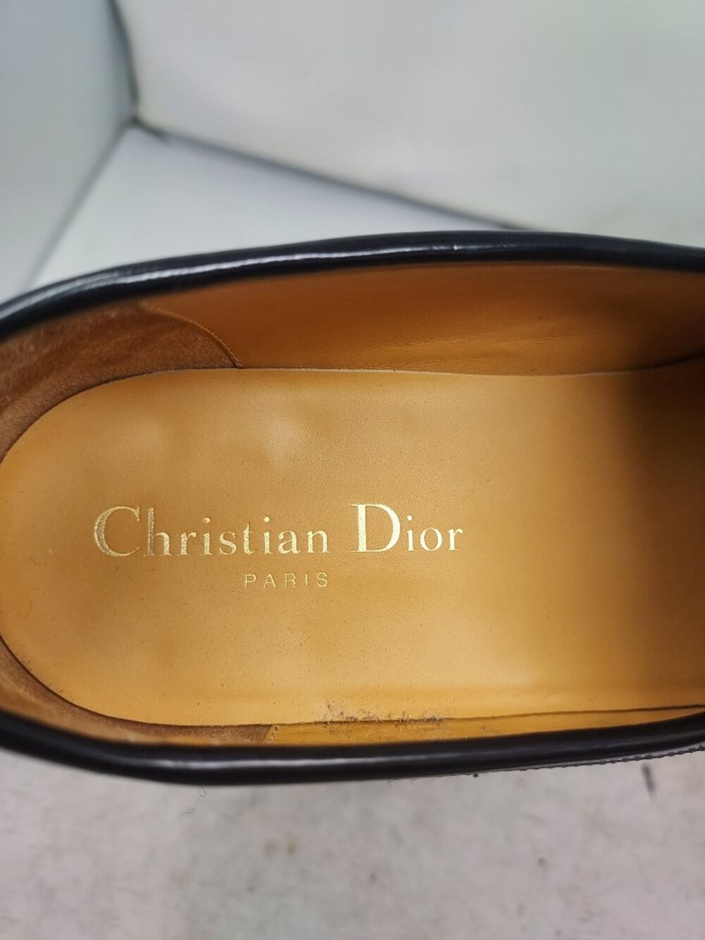 Dior WOMEN Black Code Logo Plaque Penny Lug Loafer - Picture 5 of 11